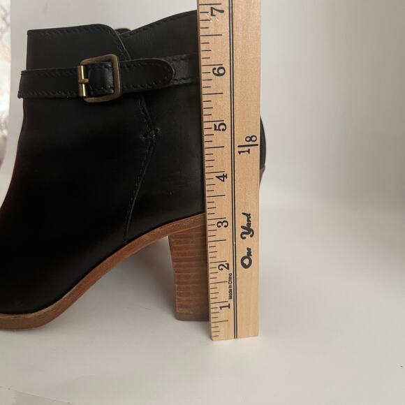 A.P.C. Black Buckle Heeled Ankle Boots Size 37 - Picture 13 of 13